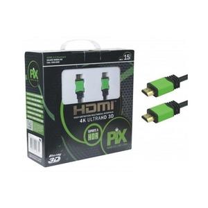 CABO HDMI PIX PLUS - 2.0 4K HDR 19P 15 METROS COM FILTRO