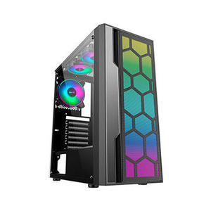 GABINETE GAMER KMEX CG02TT MULTIVERSO LED RGB S FAN PRETO CG02TTRH0010B0X
