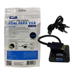 CONVERSOR HDMI PARA VGA COM ÁUDIO P2 KNUP - KP-3468