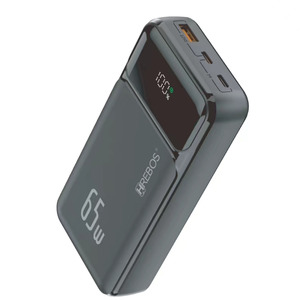 CARREGADOR PORTÁTIL HREBOS 65W 20000MAH PRETO - PB957