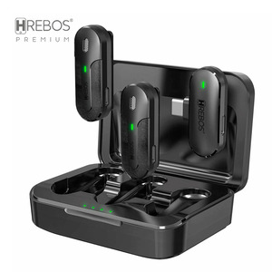 KIT 2 X MICROFONES WIRELESS + RECEPTOR TYPE-C + CASE CARREGADOR - IF-209