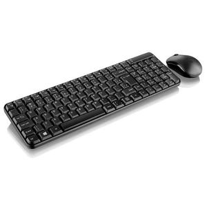 TECLADO E MOUSE SEM FIO 2.4 GHZ MULTIMIDIA PRETO USB (05)TC183