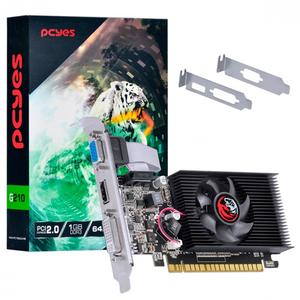 PLACA DE VIDEO PCYES NVIDIA GEFORCE G 210 1GB DDR3 64 BIT LOW PROFILE - PVG2101GBR364LP