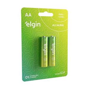 PILHA AA ALCALINA ELGIN LR6 (BLISTER C/2)