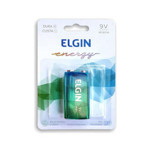 BATERIA 9V ALCALINA ELGIN 6LR61 (BLISTER C/1)