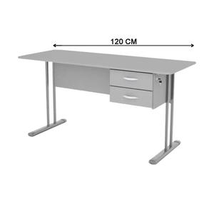 MESA SECRETÁRIA NOBRE 1,20M - CINZA