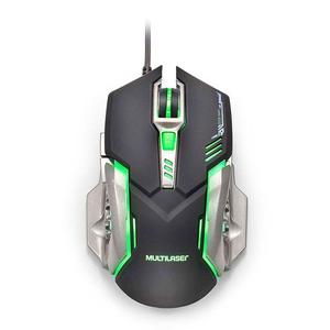 MOUSE GAMER MULTILASER 2400 DPI PRETO E GRAFITE MO269
