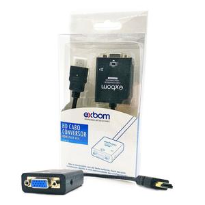 EXBOM CONVERSOR HDMI A PARA VGA FEMEA C/ AUDIO
