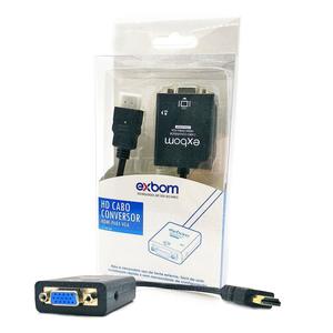 CONVERSOR HDMI P/ VGA FEMEA C/ AUDIO EXBOM - CC-HVA60