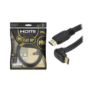 CABO HDMI FLAT GOLD - 2.0 4K HDR 19P 2M - 90 GRAUS
