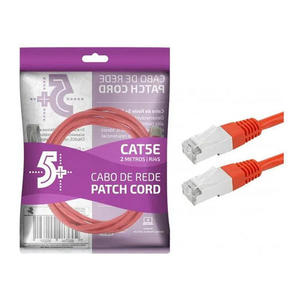 CABO PATCH INFO - PATCH CORD CAT5E FTP - 2M - VERMELHO