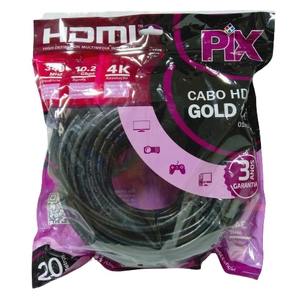 CABO HDMI PIX GOLD 1.4 - 4K ULTRAHD 19P 20 METROS