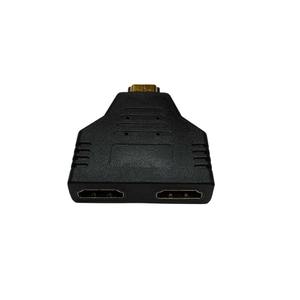 CONECTOR ADAPTADOR HDMI M PARA 2F BANHADO DE OURO