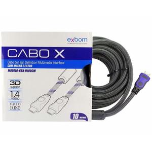 EXBOMCBX-H100SM CABOX-CABO HDMI 10M BLINDADO V1.4 COM FILTRO E SEM MALHA