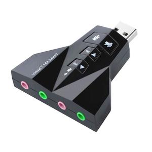 EXBOM USOM-20 ADAPTADOR DE SOM USB 2.0 EXTERNO 7.1-CANAIS 4 PORTA