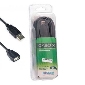 CABO EXTENSOR USB MACHO X FEMEA 10 METROS CBX-U2AMAF100 EXBOM