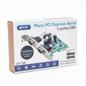 PLACA PCI C/ 2 CONECTORES DB9 KP-T89