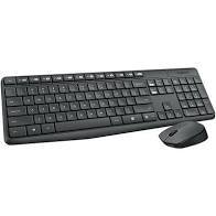 KIT MOUSE E TECLADO LOGITECH MK235 SEM FIO PRETO