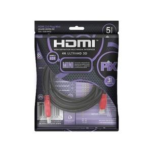 CABO MINI HDMI PIX 2.0 4K HDR 19P 5 METROS
