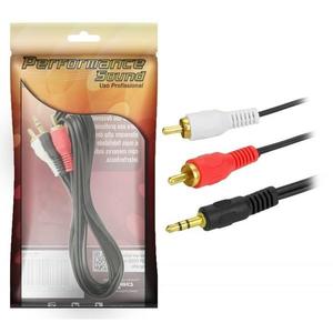 CABO P2+RCA GOLD - P2 ESTEREO + 2 RCA MACHO - 1.80M