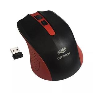 MOUSE C3TECH MW20RD SEM FIO NANO RECEPTOR VERMELHO