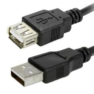 CABO USB 2.0 - USB A MACHO + USB A FEMEA 2.0 - 1,80M - PRETO