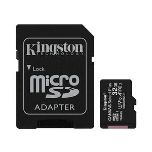 CARTAO DE MEMORIA SD KINGSTON CANVAS SELECT PLUS CLASS 10UHSI 32GB MICRO+ADAPTADOR SDCS232GB