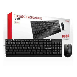 KIT MOUSE E TECLADO C3TECH KW11BK SEM FIO USB PTO