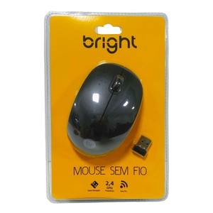 MOUSE BRIGHT S/FIO 0404 PRETO