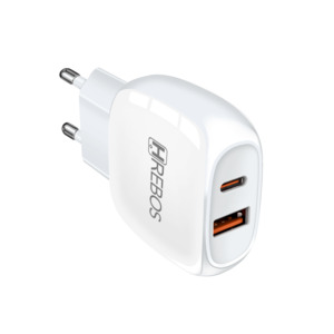 CARREGADOR USB-C(20W) + USB(18W) HS-306