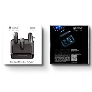KIT 2 X MICROFONES WIRELESS + RECEPTOR TYPE-C + CASE CARREGADOR - IF-209