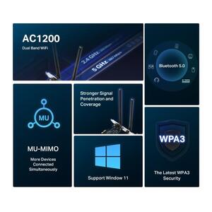 PLACA PCI-E WI-FI MERCUSYS AC1200 - MA30E