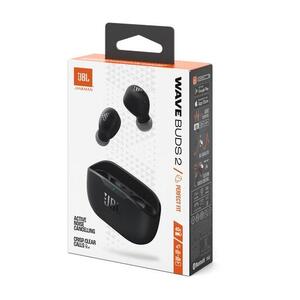FONE DE OUVIDO JBL WAVE BUDS 2 C/ CANCELAMENTO DE RUÍDO - PRETO