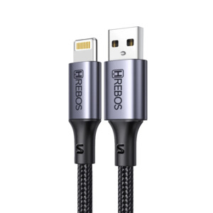 CABO TURBO HREBOS MIDNIGHT USB X LIGHTNING (IPHONE) 1METRO - CB-219 I