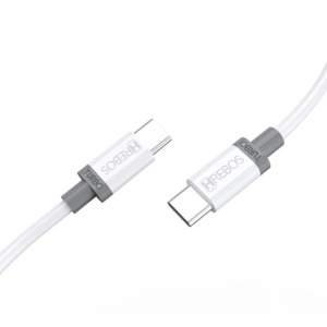 CABO TURBO FIRST WHITE HREBOS 3.1A - 2 METROS TYPE-C X LIGHTNING (IPHONE) - CB-353I