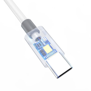CABO TURBO FIRST WHITE HREBOS 3.1A - 2 METROS TYPE-C X LIGHTNING (IPHONE) - CB-353I